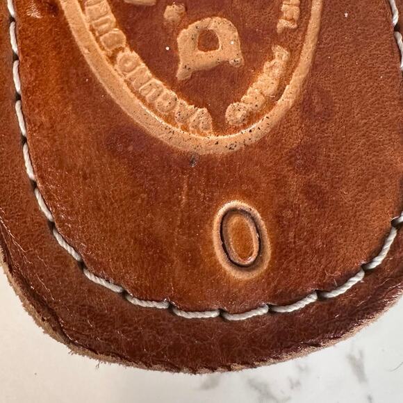 Artisanries D'Mitzy Huaraches Sandals Kids US Sz 0 Brown Leather Embossed Floral - Picture 7 of 8